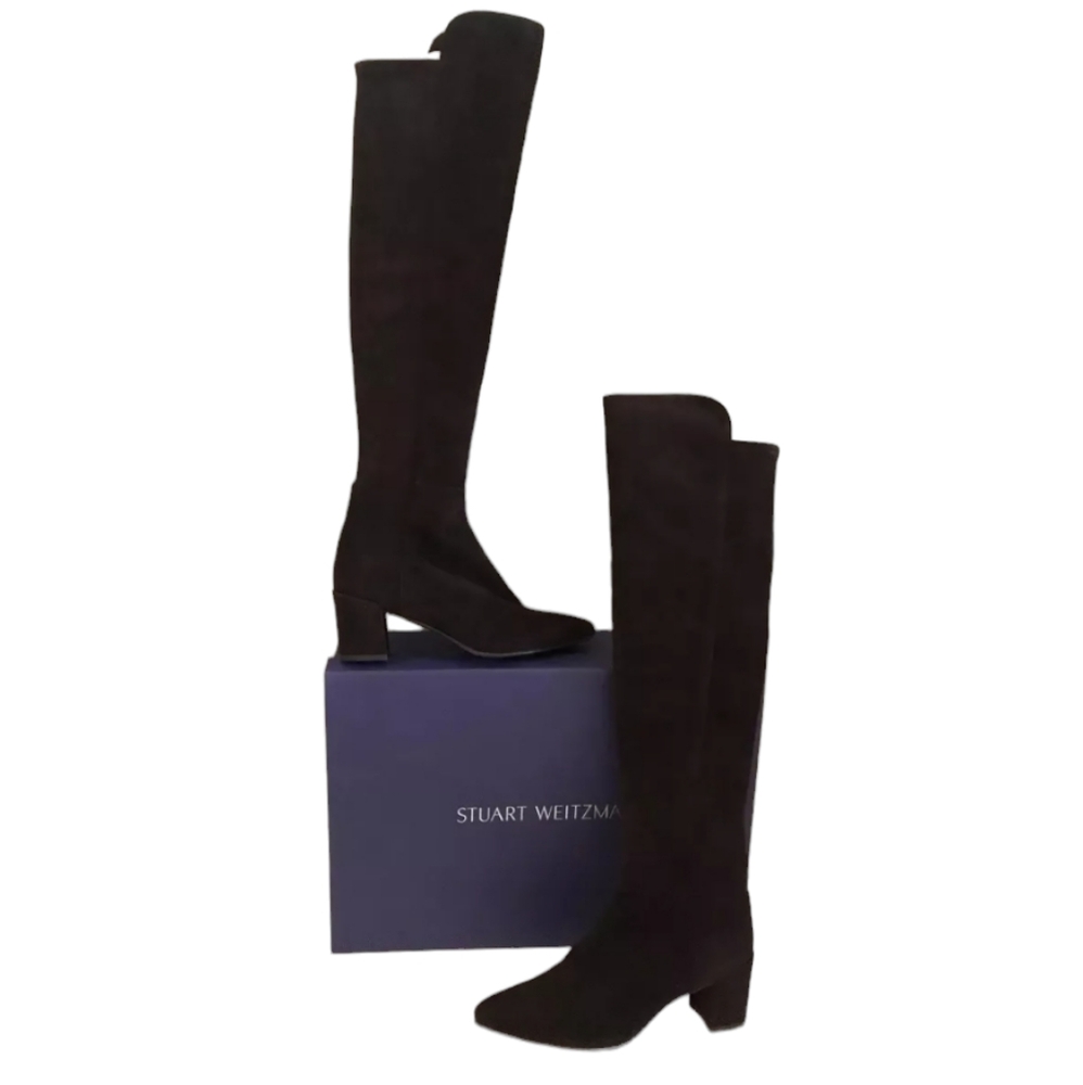 🤎HP🤎NEW STUART WEITZMAN Allwayhunk Brown Suede Over-The-Knee Boot Size 10.5